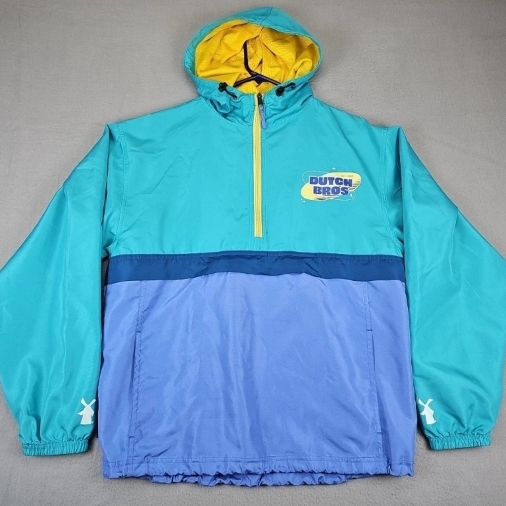 Dutch Bros Colorblock Windbreaker Jacket